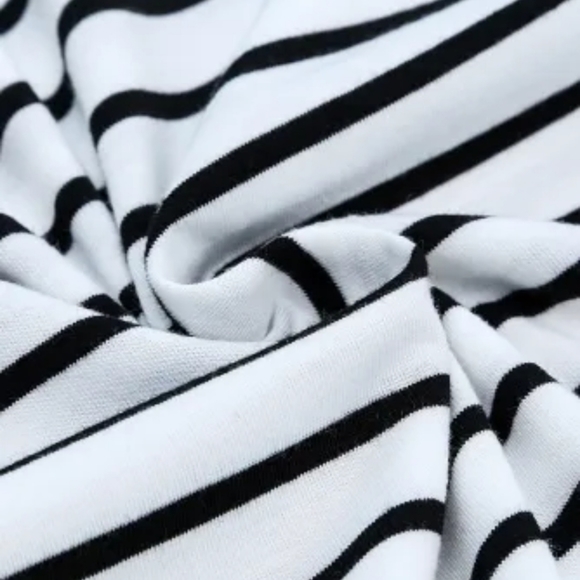 NEW! White Striped Pocket Casual Drawstring Wide LegPants - Picture 10 of 16